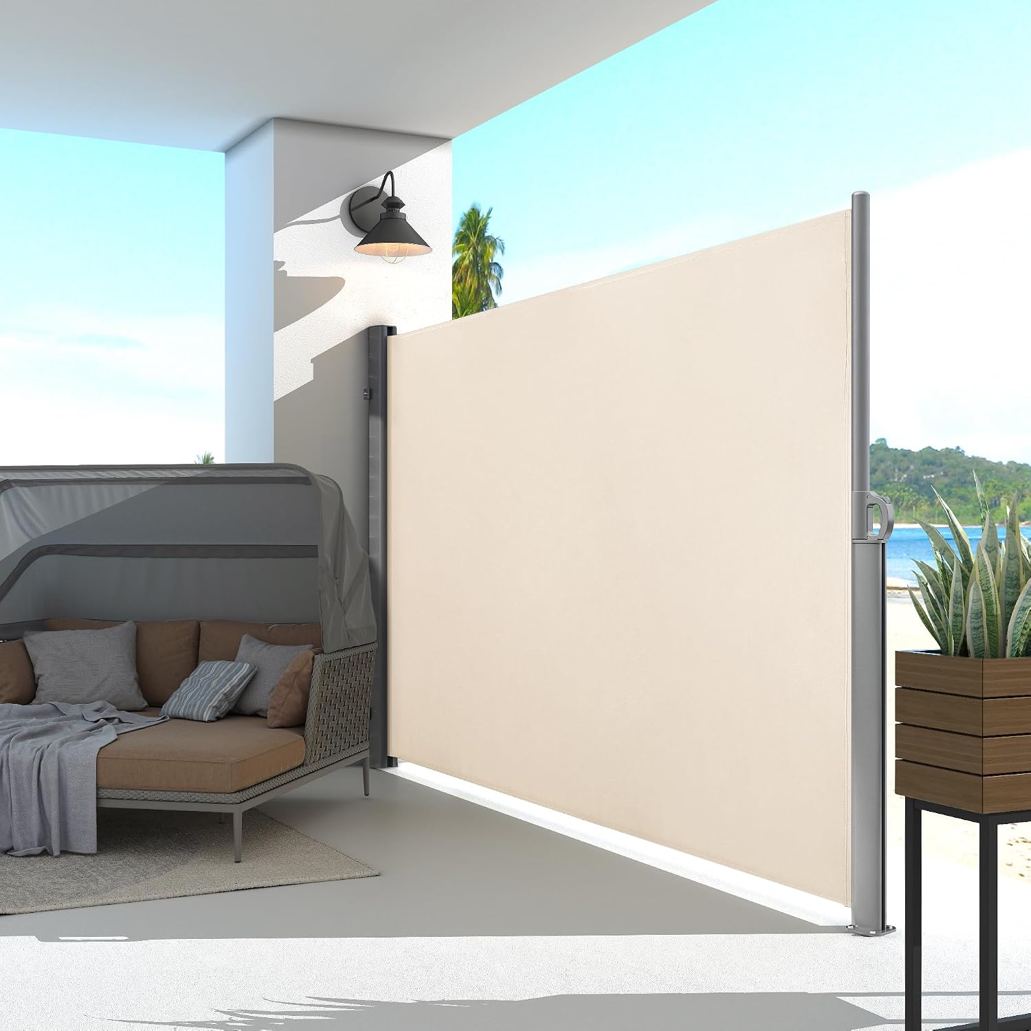 MCombo 78" x 138" Aluminium Patio Retractable Side Awning